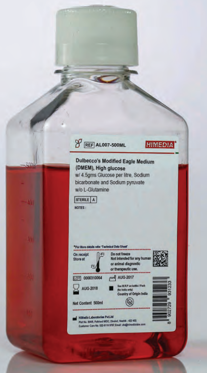 Среда HiGlutaXL™ DMEM / F12 в соотношении 1:1 с L-аланил-L-глутамином, бикарбонатом натрия 2,438 г/л , без HEPES и микроэлементов, 500 мл
